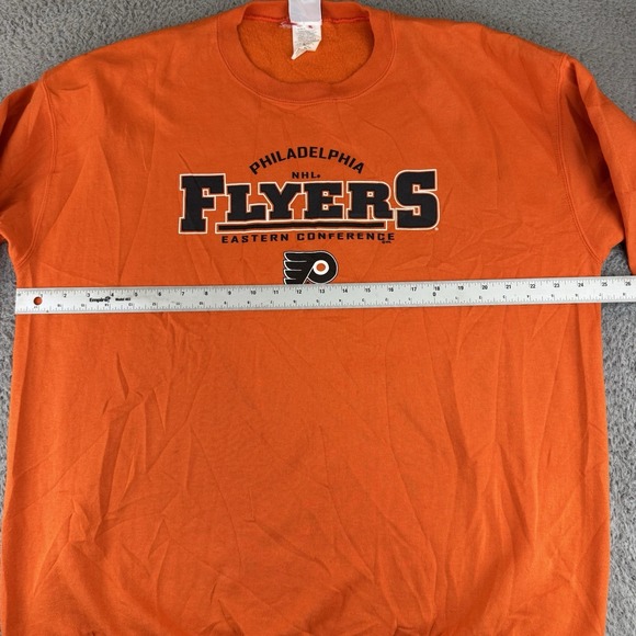Philadelphia Flyers Pullover Sweatshirt XL Spell Out Graphic Hockey Mens Vtg NHL - Picture 5 of 9